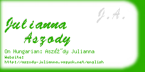 julianna aszody business card